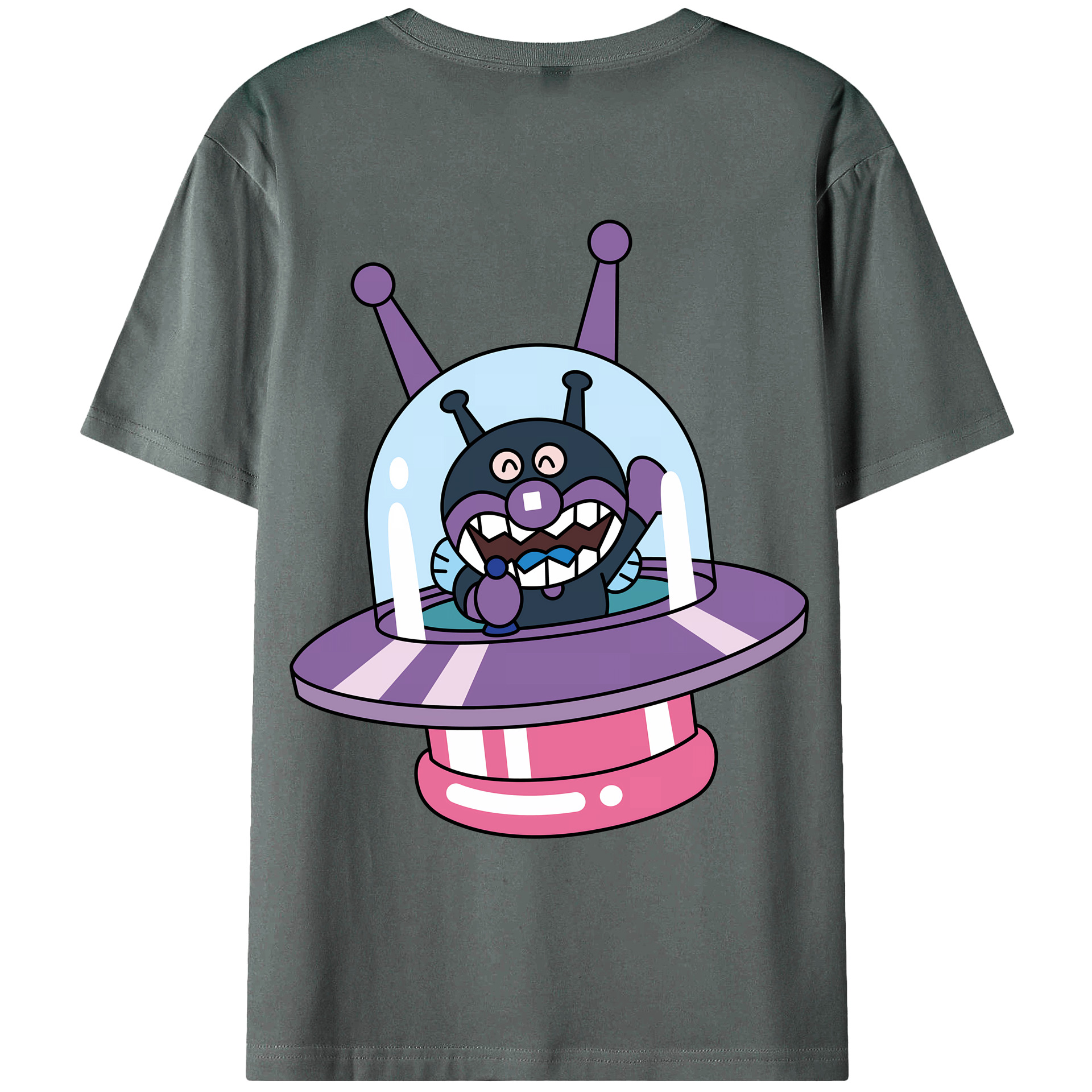 （画像用） アンパンマン Anpanman 綿100％ メンズ半袖Tシャツ（バックプリント） 通気性